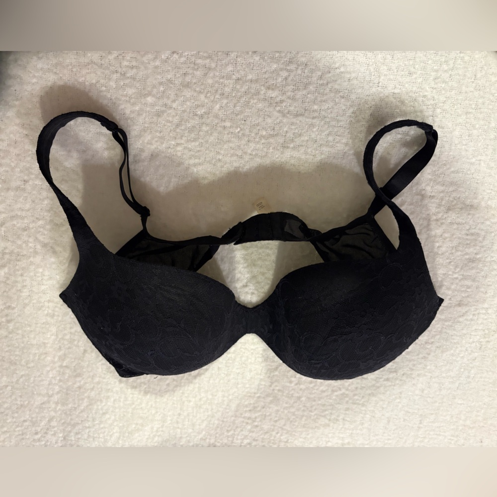 CACIQUE 42DD black push-up underwire bra like new